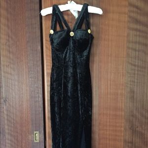 Vintage black velvet dress